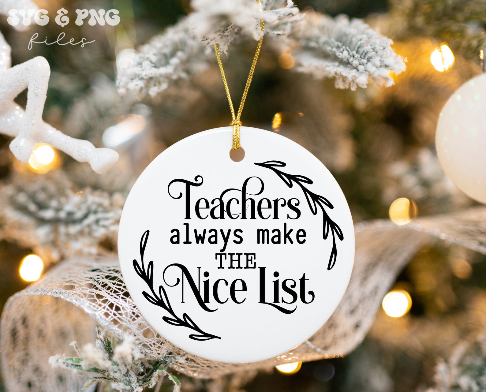 Teacher Christmas Ornament SVG Bundle Gift for Teacher Svg Etsy