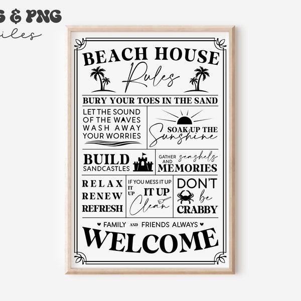 Beach House Rules svg, Beach House sign svg,Rustic sign svg,Beach House Rules png,Nautical sign svg