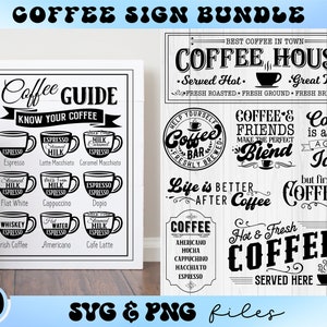 Coffee Sign SVG Bundle, Farmhouse Sign svg, Coffee Sign for Kitchen svg, Fresh Brewed Coffee svg, Coffee is Always a Good Idea svg