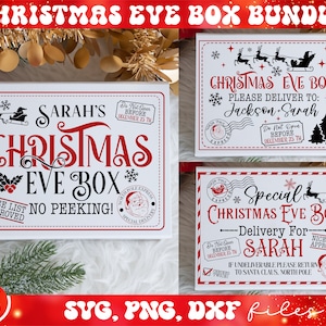 Paquete SVG de caja de Nochebuena, caja de Nochebuena SVG, caja de regalo de Navidad para niños SVG