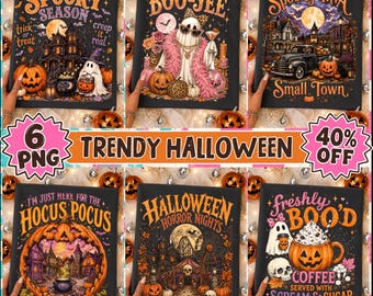 Trendy Halloween PNG, Spooky Season Sayings, Boo Jee Ghost, Pumpkin Coffee Sublimation