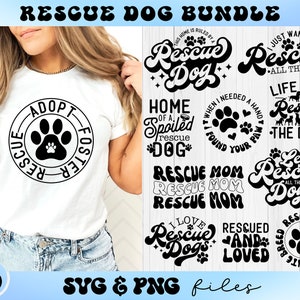 Lot de SVG chien de sauvetage, chien de sauvetage maman svg, svg citation chien de sauvetage, sauvetage adopter famille d'accueil svg, svg adoption d'animal de compagnie, sauvé est ma race préférée svg