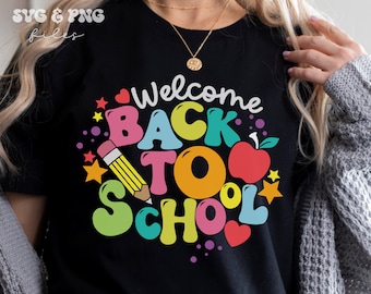 Welcome Back To School SVG, Retro Back To School SVG, Back To School shirt svg, First day of school svg
