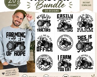 Tractor SVG Bundle, Tractor Lover svg, Farmer Shirt svg, Support Your Local Farmers svg, I Still Play With Tractors svg