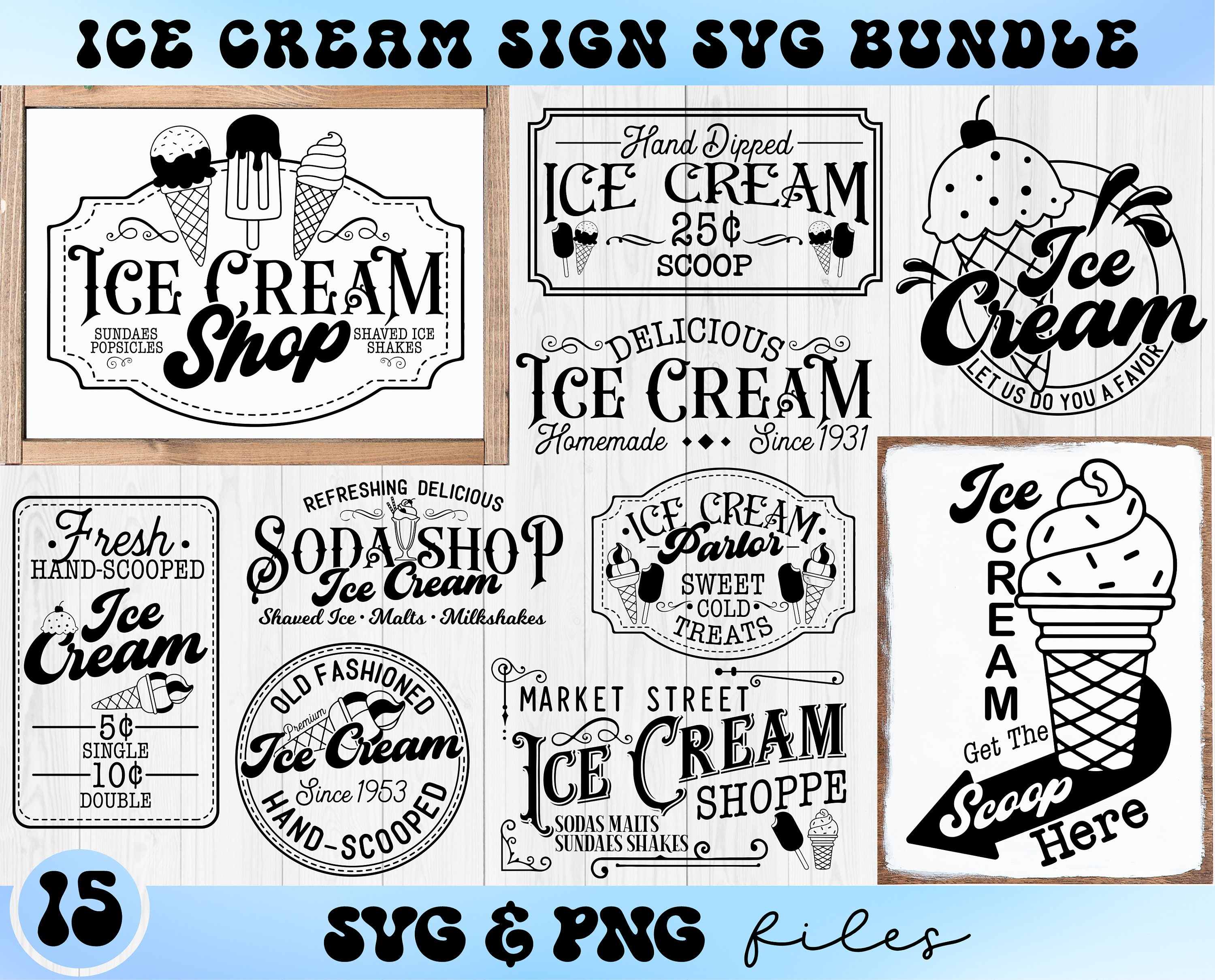 Tinworld Vintage Ice Cream Tin Sign - 8x11 Inches - Rustic Farmhouse Kitchen Decor - A174
