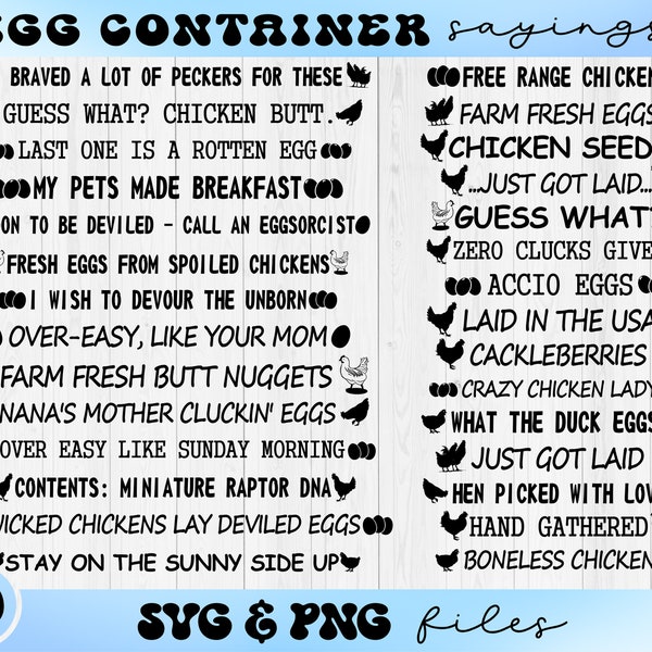 Egg Container svg Bundle, Egg Holder Sayings svg, Chicken Egg Sayings svg, Egg carton sayings svg