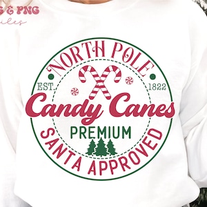 North Pole Candy Canes SVG, Farmhouse Christmas Sign svg, Merry Christmas svg, Christmas Shirt svg, Christmas Mug svg