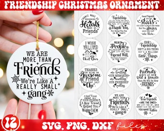 Friendship Christmas Ornament SVG Bundle, Best Friend Christmas Ornament svg, Funny Christmas Ornament svg