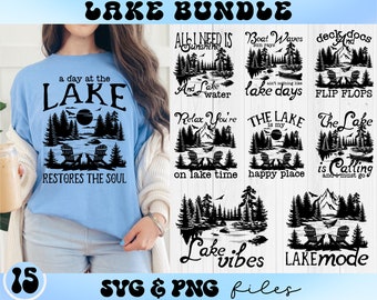 Lake SVG Bundle, Lake Junkie svg, Take Me To The Lake svg, Summer Lake svg, Trendy Lake Shirt svg, Family Vacation svg