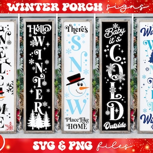 Winter-Veranda-Zeichen-Svg-Bundle, Winter-Veranda-Zeichen-Svg, Winter-Willkommens-Schild-Svg, Winter-Vertikal-Schild-Svg, Baby, es ist kalt draußen