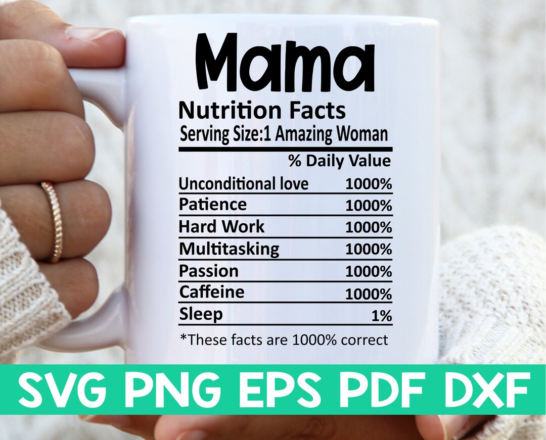 Mama Nutrition Facts Svg,mama Nutritional Facts Svg,mom Shirt Svg,gift