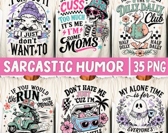 Trendy Sarcastic Humor PNG, Snarky Skeleton Coffee, Savage Retro Meme Sublimation