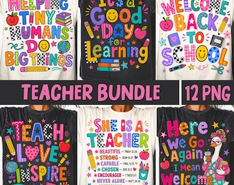 Teacher PNG Bundle, Back To School, First Day Of School, Silly Goose Teacher Sublimation