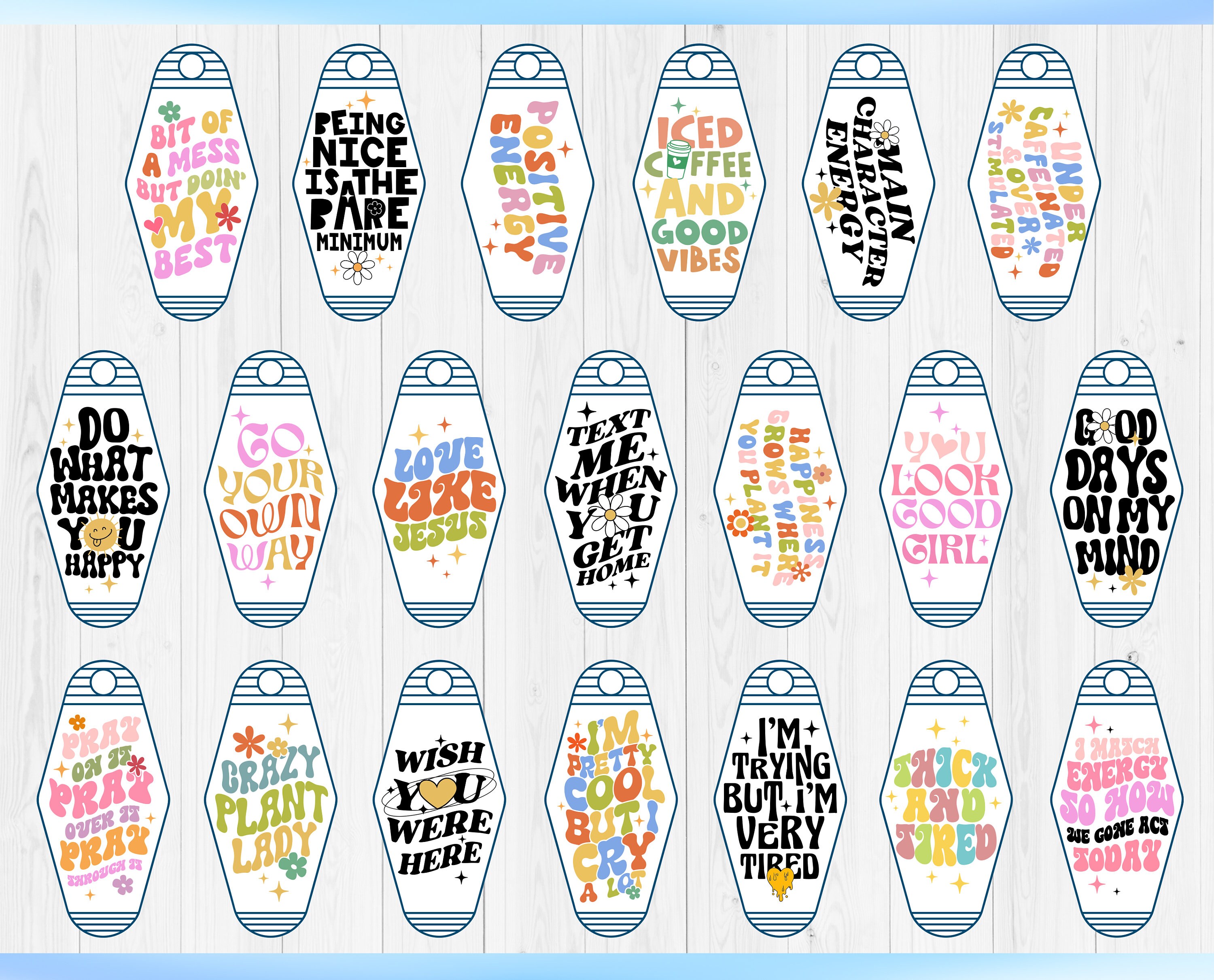 Motel Keychain SVG Bundle, Motivational Motel Keychain Svg ...