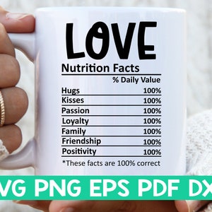 Love Nutrition Facts svg, Love Nutritional Facts svg, Love shirt svg, Gift Valentine’s Day svg, Love cut file svg, Mug svg fileInstant download