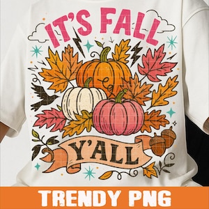 Det är höst, alla PNG, Retro pumpa höstlöv png, Söt höstsägentröja png, Trendiga Thanksgiving-vibbar södra höstsäsongen png
