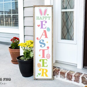 Easter Porch Sign SVG Bundle Svg, Spring Front Door Signs Svg, Vertical ...
