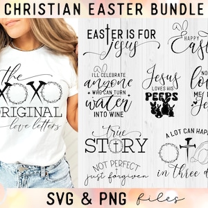 Christliches Ostern SVG-Bundle, Bibel-Vers-Ostern-Svg, True Geschichte svg, Die ursprüngliche Liebesbriefe svg, Kein Häschen liebt mich wie Jesus svg