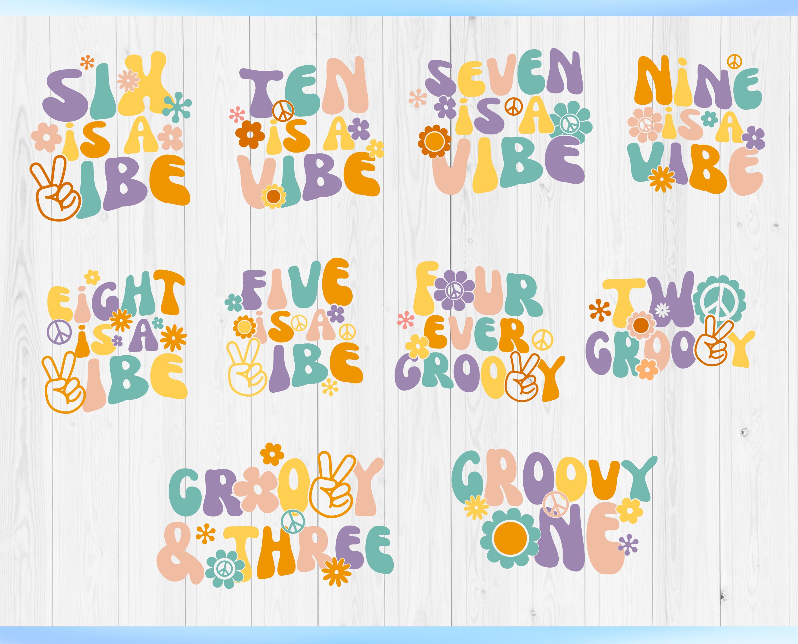 Groovy Family Groovy Family SVG Bundle, Retro Family Svg, Groovy Birthday Svg ...