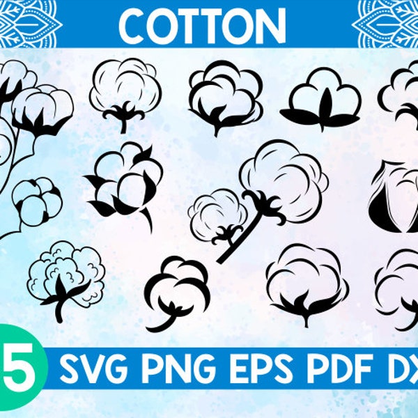 Cotton svg,Cotton svg files for cricut,Cotton silhouette svg,Cotton bundle svg,Cotton clipart,Cotton boll svg
