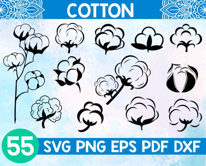 Cotton Svgcotton Svg Files for Cricutcotton Silhouette Etsy