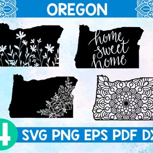 Floral Oregon Svgoregon State Svgoregon Mandala Svghome - Etsy