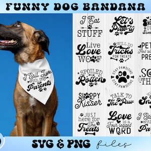 Funny Dog Bandana SVG Bundle, Dog Bandana svg, Dog Life svg, Pet Shirt svg, Will Do Tricks For Treats svg, I Still Live with My Parents svg