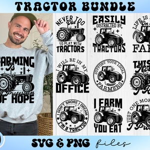 Tractor SVG Bundle, Tractor Lover svg, Farmer Shirt svg, Support Your Local Farmers svg, I Still Play With Tractors svg