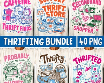 Thrifting Lover PNG, Vintage Finds Market Lover Retro Thrift Store Shopper Coquette Thrifty Girl Secondhand