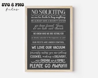No Soliciting Sign svg, No Soliciting svg, Porch Sign svg, Farmhouse Sign svg, Funny No Soliciting svg