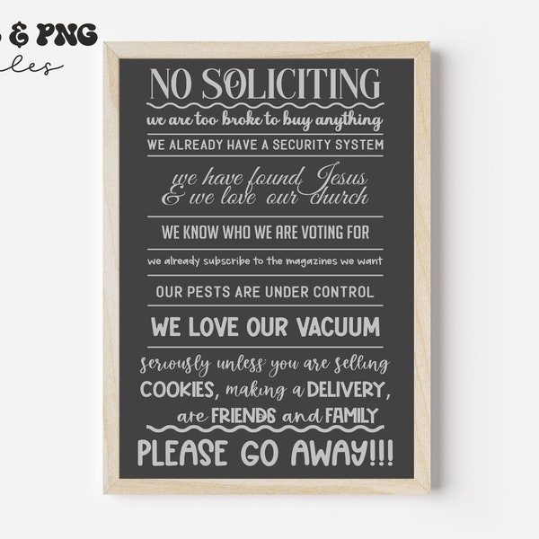 No Soliciting Sign svg, No Soliciting svg, Porch Sign svg, Farmhouse Sign svg, Funny No Soliciting svg