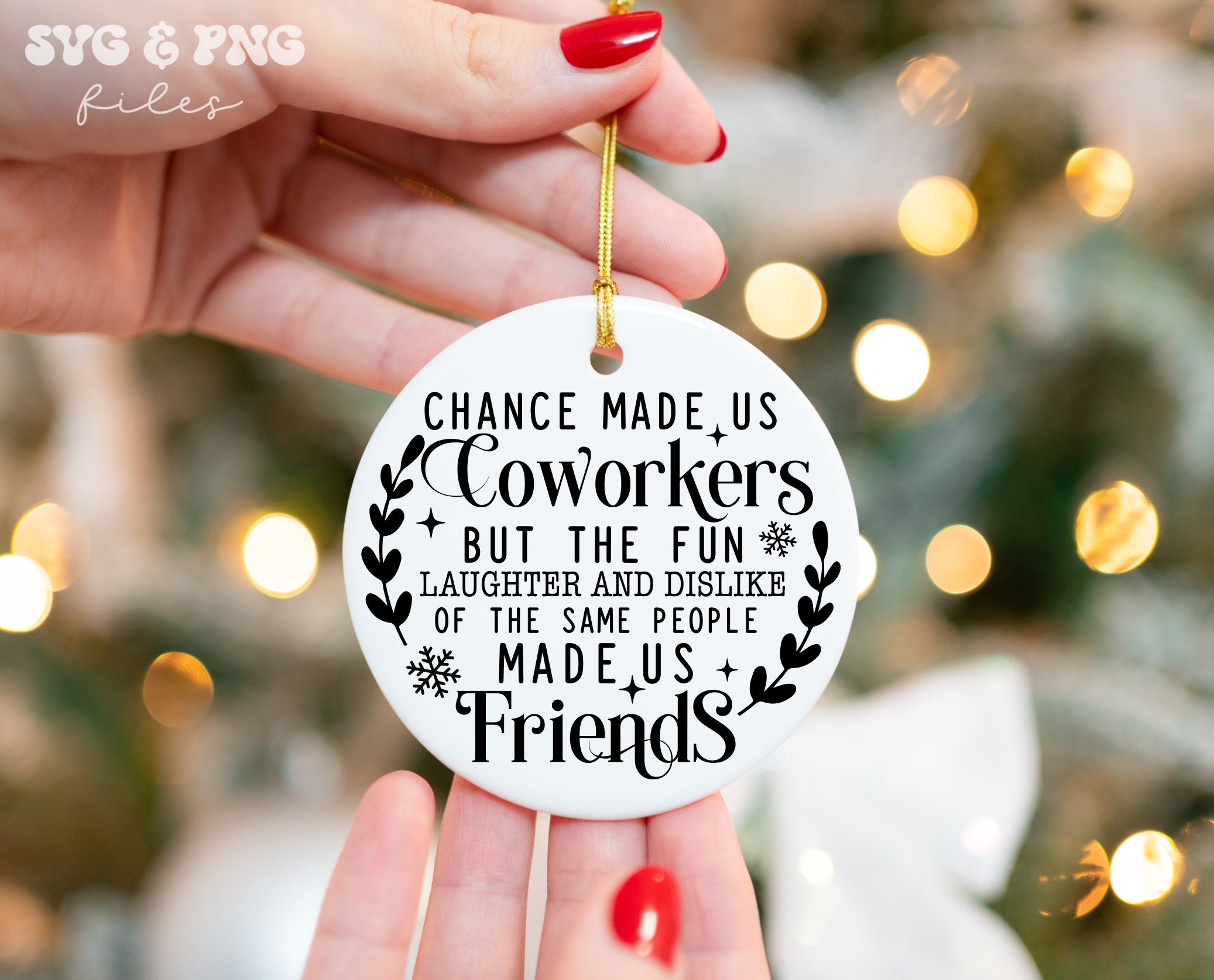 Coworker Christmas Ornaments SVG Bundle, Funny Coworker Gift Svg ...