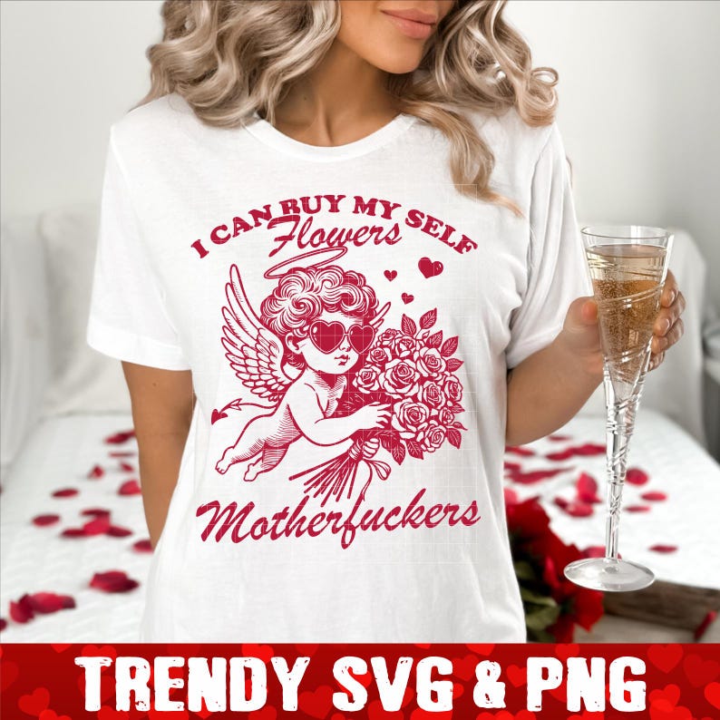 Snarky Cupid SVG-bundel, Retro Sarcastic Vday SVG, Trendy Funny Cupid SVG, Sassy Cupid Valentijnsdag SVG, Adult Humor Vday SVG afbeelding 8