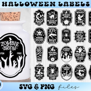 Halloween Labels SVG, Halloween Potion Label SVG, Halloween Bottle Labels svg