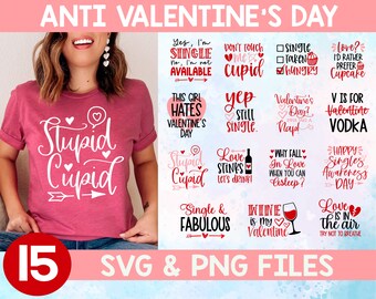 Anti Hate Valentine/'s Day Cupid Funny Single Womens Graphic Crewneck T Shirt Tee