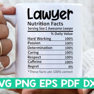 Avocat Nutrition Facts svg, Avocat Nutritional Facts svg, Lawyer shirt svg, Gift for Lawyer svg, Lawyer cut file svg, Mug svg file