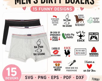 Men's boxers bundle svg,Boxer brief svg, funny men boxers svg,Dirty underwear svg,Valentine's day svg,Gift for him svg