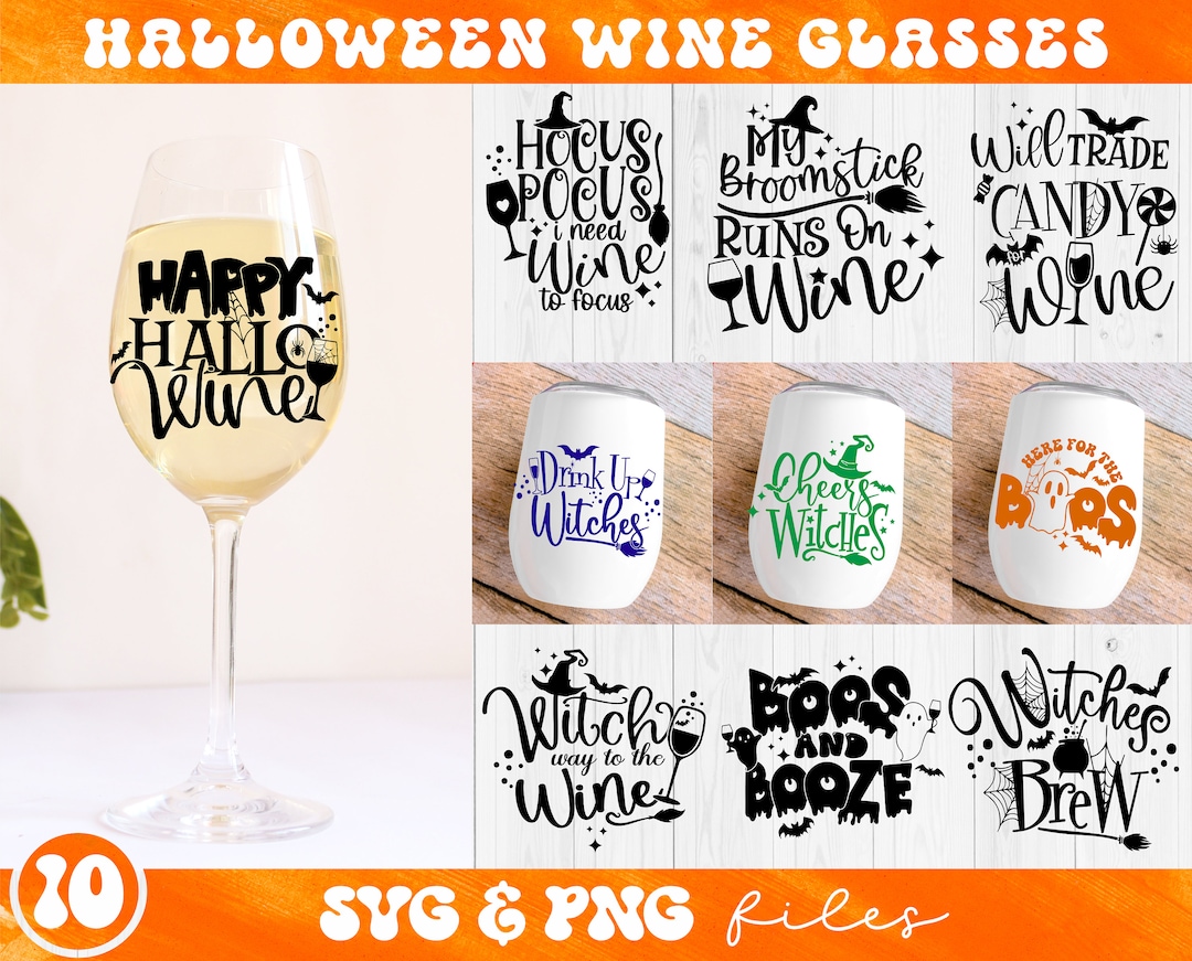 Halloween Wine Glass Svg