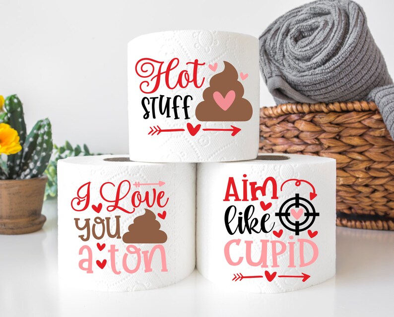 Valentine Toilet Paper Svgvalentine's Day Toilet Paper Etsy