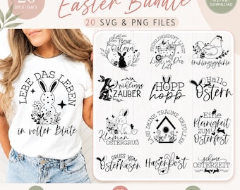 German Easter SVG Bundle, German Easter Plotter File svg, German Spring svg, German Easter Cut file
