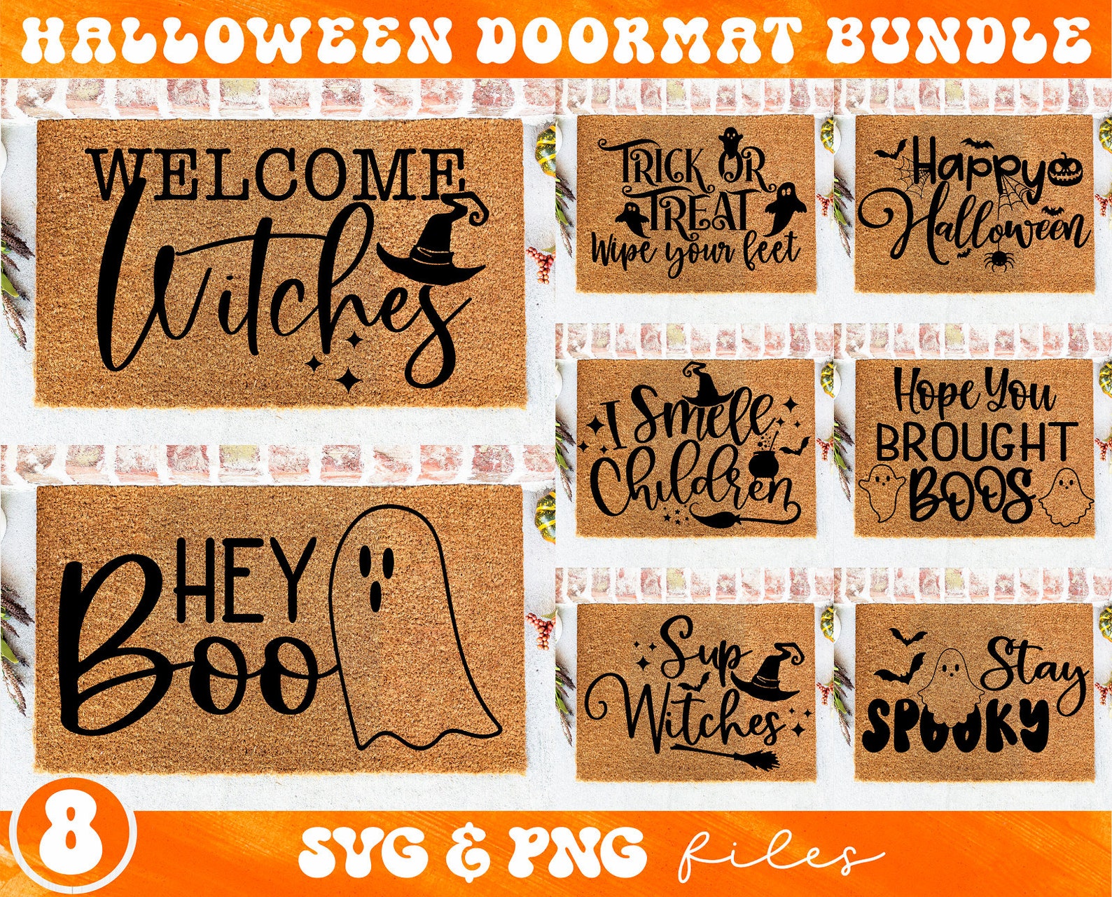 Halloween Doormat Svg Bundle Halloween Doormat Svg Halloween Etsy