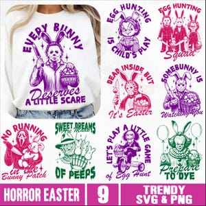 Horror Ostern SVG Bundle, gruseliger Hase svg, gruseliges Osterei svg, Gothic Osterdesign avg, Scary Rabbit svg, Halloween Ostern svg