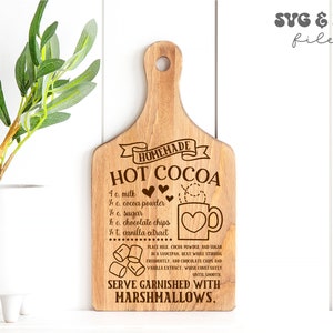 Varm choklad svg-paket, julskylt med varm choklad svg, Hot Cocoa Company svg, gammaldags varm choklad svg, varm choklad serveras här svg bild 6