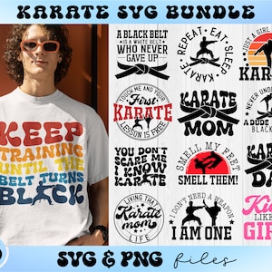 Karate SVG Bundle, Karate Mom and Dad Sport SVG Set, Martial arts svg, Funny Karate Svg Designs, Commercial Use Karate Svg Files for Cricut