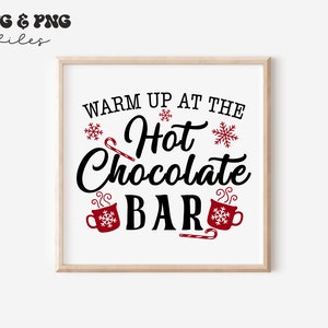 Varm choklad svg-paket, julskylt med varm choklad svg, Hot Cocoa Company svg, gammaldags varm choklad svg, varm choklad serveras här svg bild 8