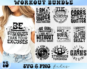 Workout SVG Bundle, Funny Workout Shirt svg, Trendy Workout svg, Motivational Exercise svg, Sarcastic Gym svg, Funny Fitness svg