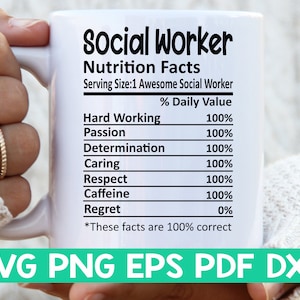 Social Worker Nutrition Facts svg, Social Worker Nutritional Facts svg, Social Worker shirt svg, Gift Social Worker svg, Social Worker cut file