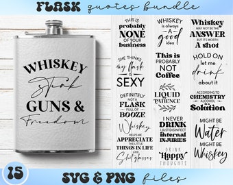 Flask quotes Bundle svg,Alcohol quotes svg,Funny drinking quote svg,Flask svg cut file,Father's day svg