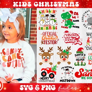 Kids Christmas SVG Bundle, Funny Kids Christmas svg, Christmas Toddler svg, Reindeer Monogram svg, Will Trade Sister For Presents svg