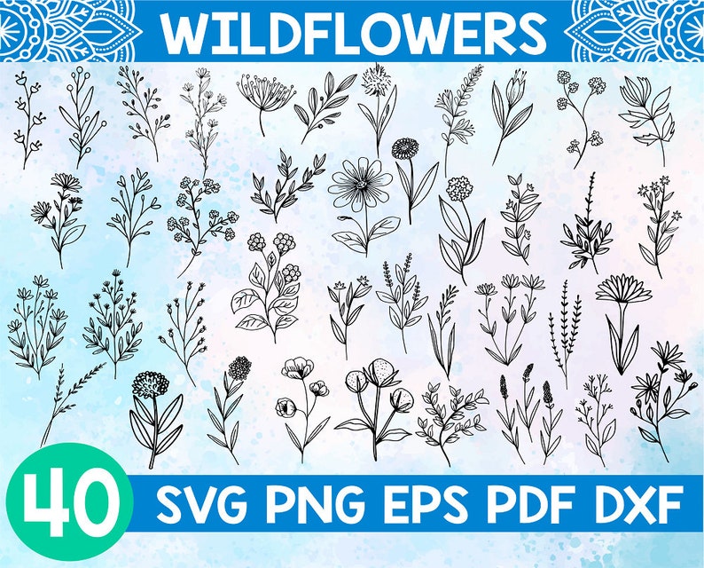 Free Free 83 Silhouette Wildflower Svg SVG PNG EPS DXF File